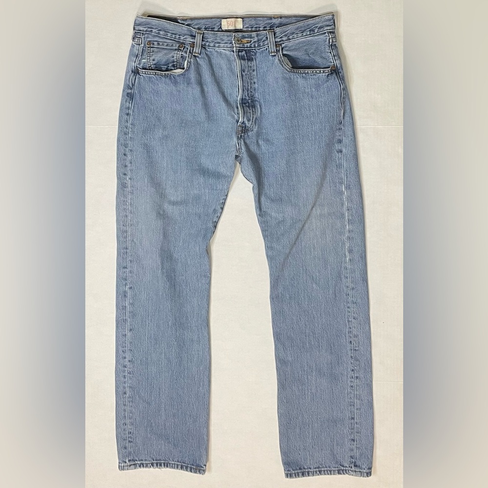 Vintage Levis 501 XX Button Fly Men’s Denim Blue Jeans 38x34 90s Y2K - Picture 3 of 8